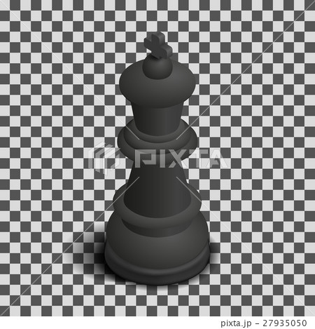 Black king chess piece isometric, vector  27935050