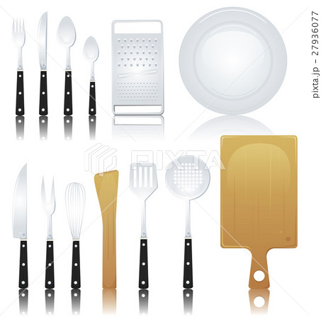 Fork, Knife And Various Kitchenware 27936077