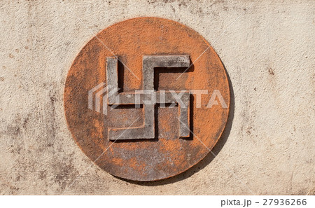 indian swastika on the wall 27936266