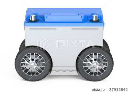 Electric car concept, 3D rendering 27936646