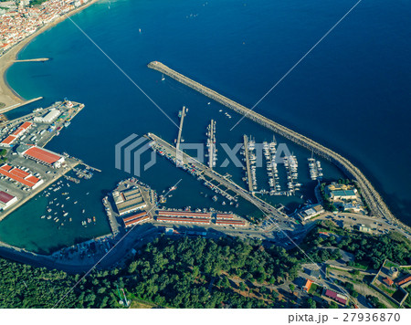 Aerial View of Sesimbra Town and Port Aerial View of Sesimbra Town and Port 27936870