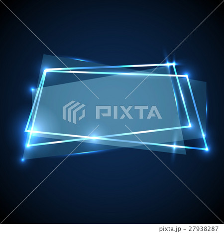 Abstract background with blue neon banner Abstract background with blue neon banner 27938287