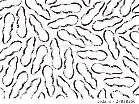 枝豆 えだまめ 大豆 柄 パターン 水彩画のイラスト素材 27938366 Pixta