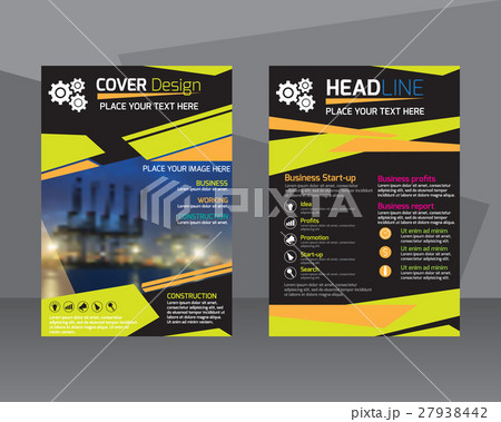 annual report brochure flyer design template. 27938442