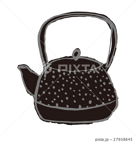 南部鉄器　南部鉄瓶　水彩画 27938645