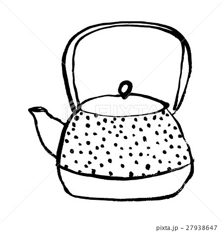 南部鉄器　南部鉄瓶　水彩画 27938647