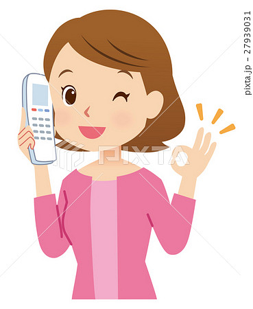 電話をかける女性　主婦　オッケー 27939031