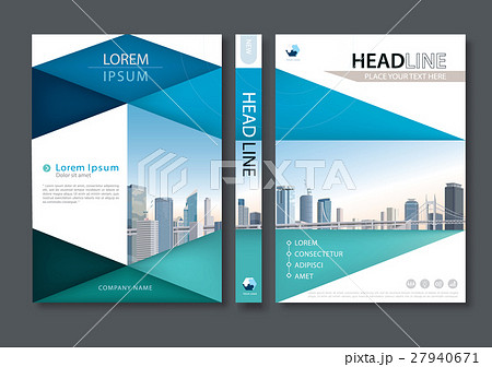 Blue green flyer design template vector. Blue green flyer design template vector. 27940671