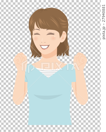 Woman's expression pleasure smile 27940881