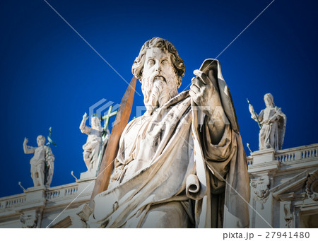 Statue of Apostle Paul near St Peter Basilica 27941480