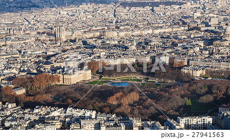 above view of luxembourg garden in Paris city 27941563
