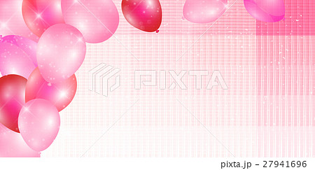 風船 ピンク 春 背景のイラスト素材
