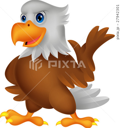Eagle cartoon waving 27942301