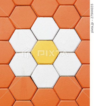 Hexagonal brick flooring 27944035