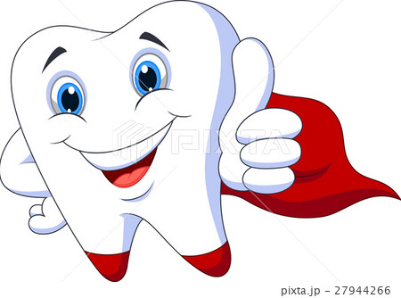 Cute cartoon superhero tooth Cute cartoon superhero tooth 27944266