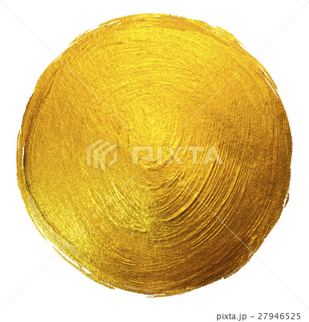 Gold Foil Round Shining Paint Stain Hand Drawn Gold Foil Round Shining Paint Stain Hand Drawn 27946525