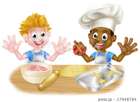 Cartoon Boys Baking Cakes Cartoon Boys Baking Cakes 27948784