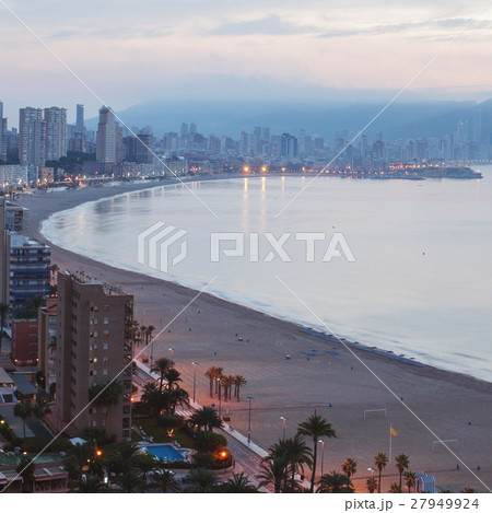 panoramic view of the tourist hub Benidorm panoramic view of the tourist hub Benidorm 27949924