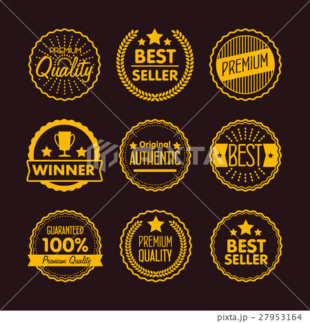 Collection of vintage label and icon 27953164