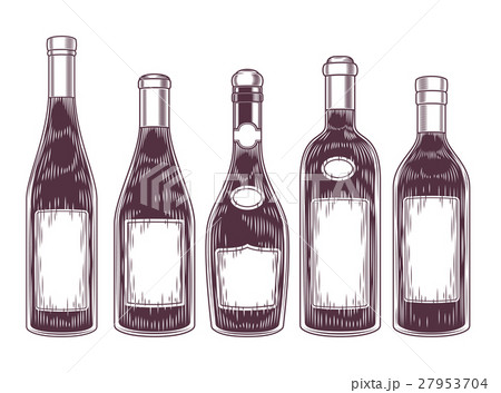 Vector collection of wine bottles 27953704