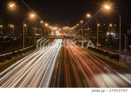 night traffic with long exposure night traffic with long exposure 27953797