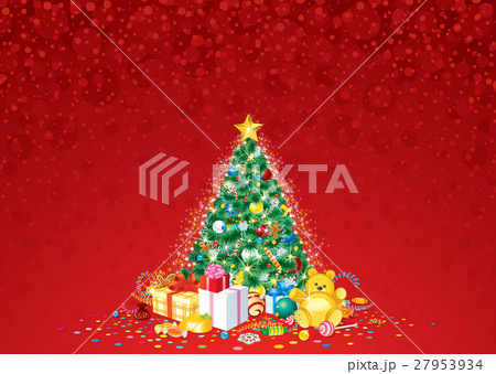 Decorated Christmas Tree Vector 27953934