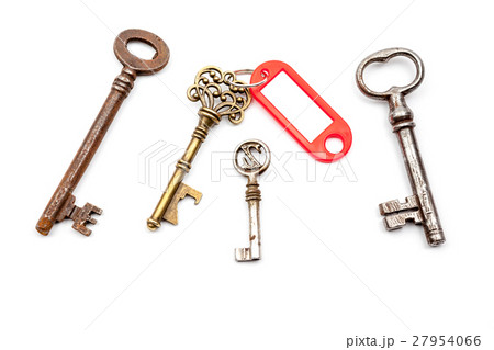 an antique key with label an antique key with label 27954066
