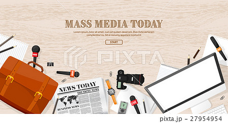 Mass media background in a flat style.Press 27954954