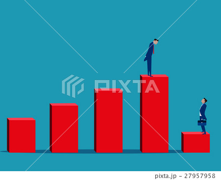 Concept of success and failure with businessman  Concept of success and failure with businessman  27957958