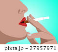 Closeup of woman smoking a cigarette 27957971