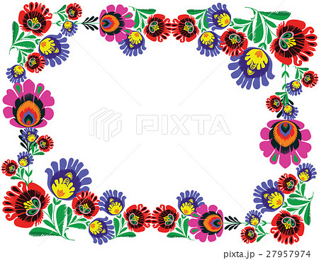 Wzory Lowickie. Decorative traditional vector 27957974