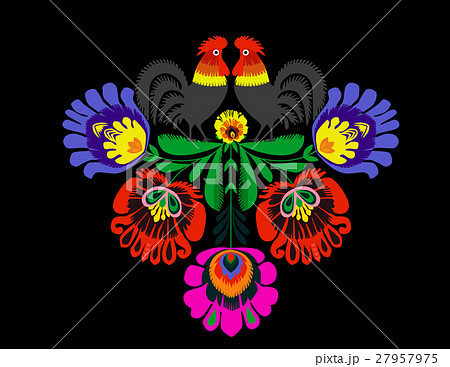 Wzory Lowickie. Decorative traditional  27957975