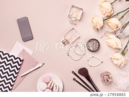Vintage still Life with roses and Ballet Shoes 27958883