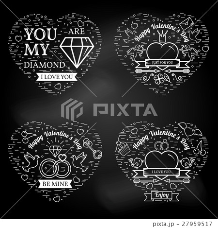 Happy Valentines Day greetings card, labels Happy Valentines Day greetings card, labels 27959517