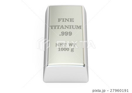 titanium ingot, 3D rendering 27960191