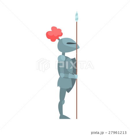 Knight In Full Body Armor With Lance Fairy Tale 27961213