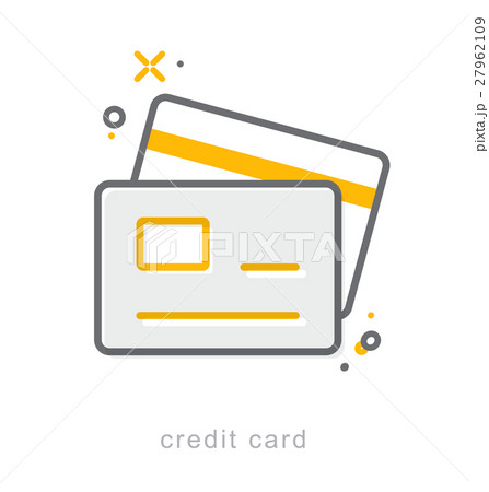 Thin line icons, Credit card 27962109