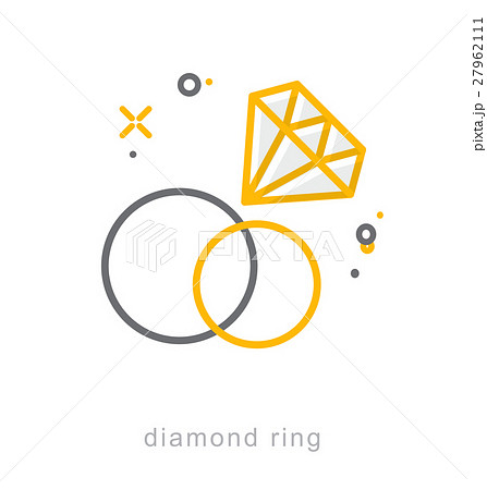 Thin line icons, Diamond Ring 27962111