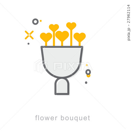Thin line icons, Flower bouquet 27962114