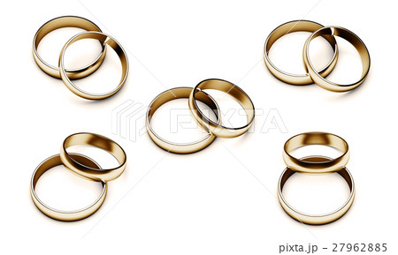 ゴールドの指輪　パターン 27962885