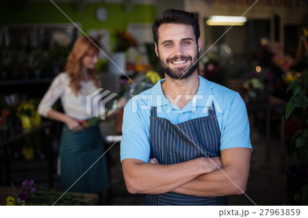 Portrait of male florist smiling 27963859