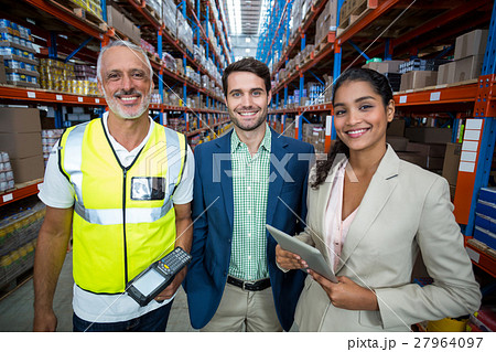 Portrait of team is smiling and posing 27964097