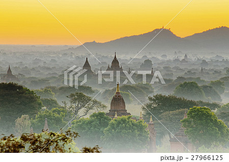 Bagan temple during golden hour 27966125