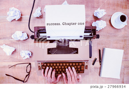 Composite image of success. chapter one message on a white background 27966934