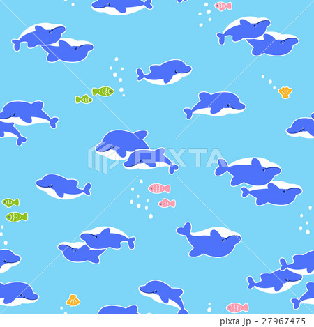 イルカの柄のイラスト素材