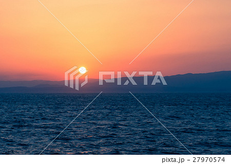 Sunset on the Shipboard,Off the Coast of Fukushima 27970574