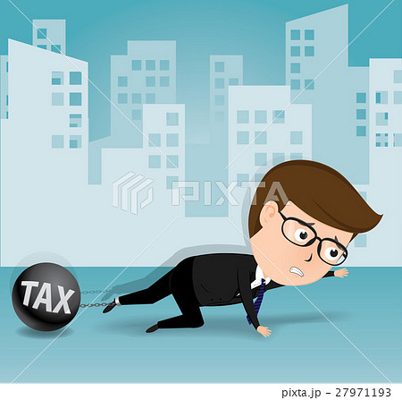 Businessman and tax, business concept, vector Businessman and tax, business concept, vector 27971193