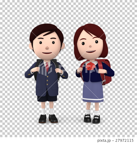 男孩和女孩在小學入學儀式4 27972115