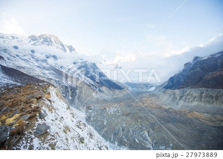 glacier at abyss on mountain Annapurna Base camp 27973889
