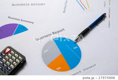 business report or Financial paper with pen business report or Financial paper with pen 27974906